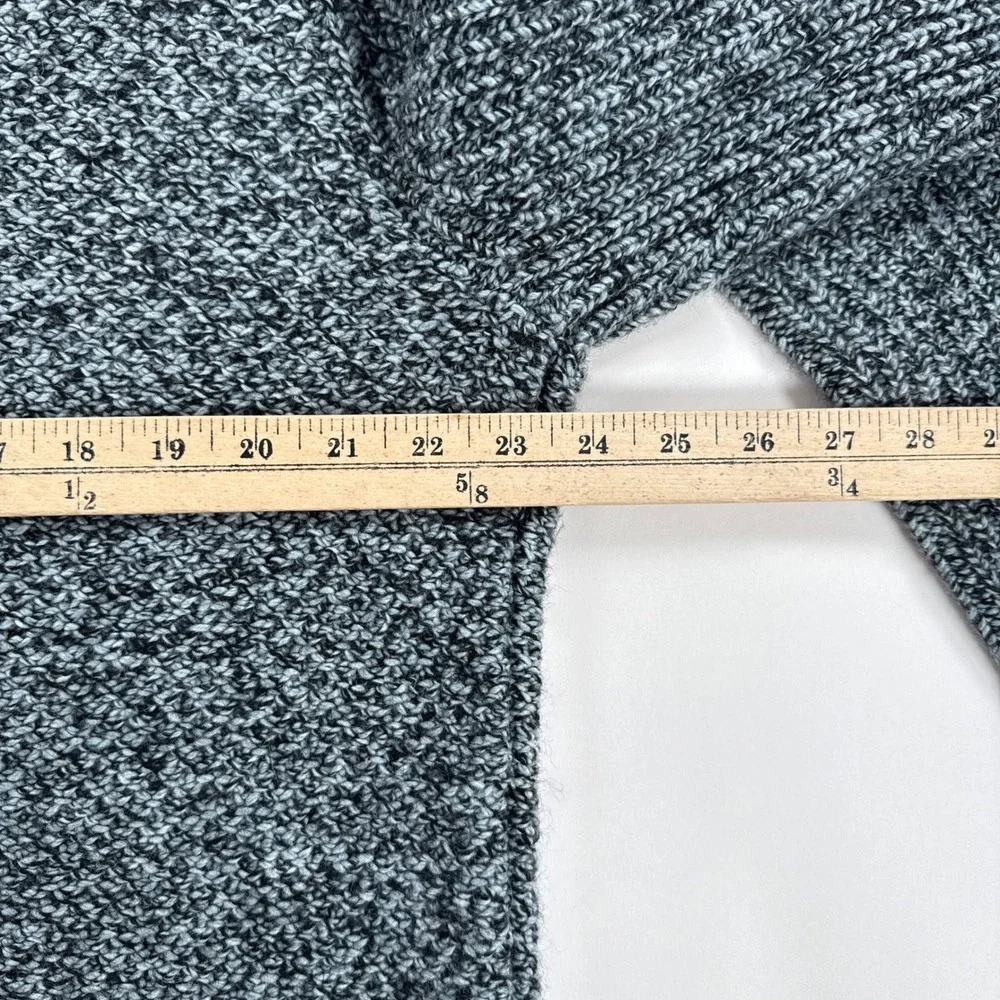 Banana Republic Mens Sweater Large Grey Marl Textured Roll Neck Wool Blend Cozy
